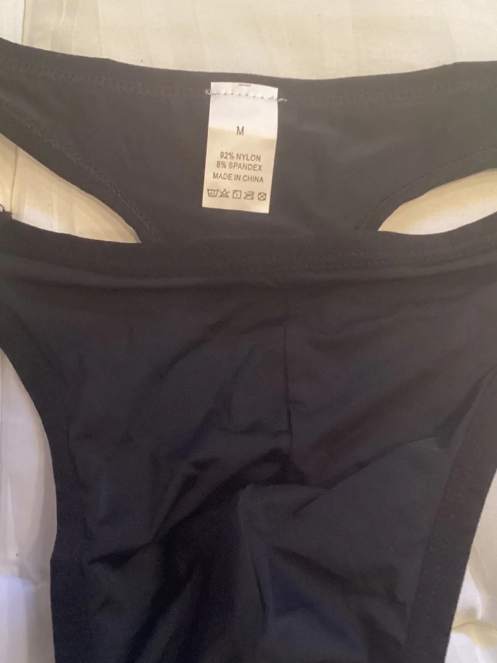 Sexy black thong medium with white side